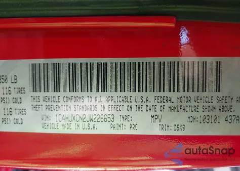 2018 Jeep Wrangler Rubicon 4X4 from USA, damaged, VIN 1C4HJXCN2JW226653